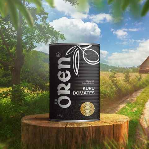 4 KG IZGARA EDİLMİŞ ÇEŞNİLİ KURU DOMATES DOZE TENEKE EASY-OPEN KAPAKLI