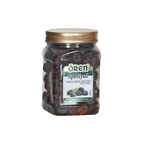 Spesiyal Yağlı Doğal Siyah Sele Zeytin 500 Gr.